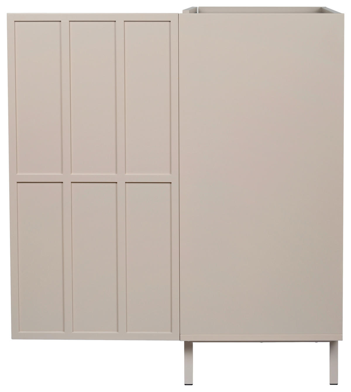ŠIROKÁ KOMODA, hnědá, 80/89/40 cm - hnědá, Design, kov/kompozitní dřevo (80/89/40cm) - Livetastic