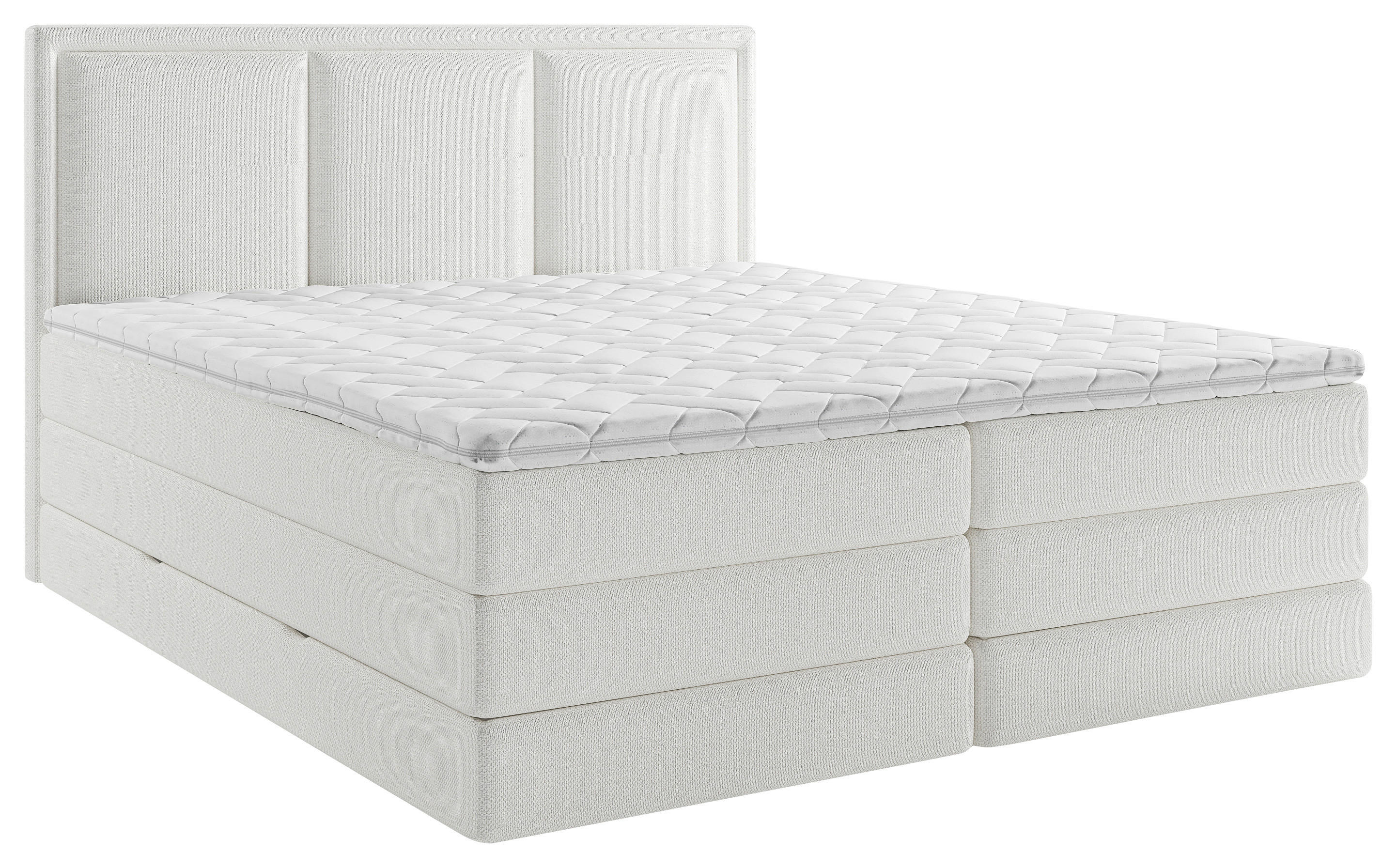 KONTINENTALSÄNG 180/200 cm  i vit  - vit, Design, textil/plast (180/200cm) - MID.YOU