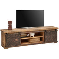 TV-BÄNK  i 180/50/40 cm  - svart/kopparfärgad, Trend, metall/trä (180/50/40cm) - Landscape