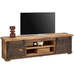 LOWBOARD  in 180/50/40 cm  - Schwarz/Naturfarben, Trend, Holz/Metall (180/50/40cm) - Landscape