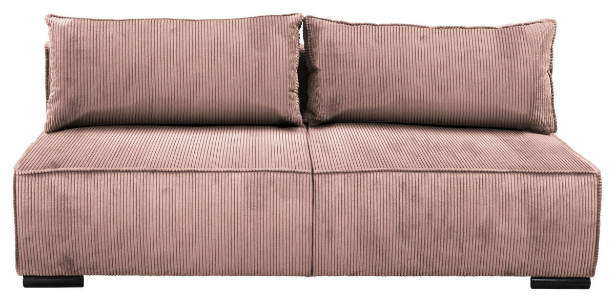 SCHLAFSOFA Struktur Rosa  - Schwarz/Rosa, Design, Kunststoff/Textil (202/90/99cm) - MID.YOU
