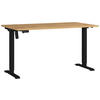 SCHREIBTISCH höhenverstellbar  - Eichefarben/Schwarz, MODERN, Holzwerkstoff/Metall (140/80/71-119cm) - Germania