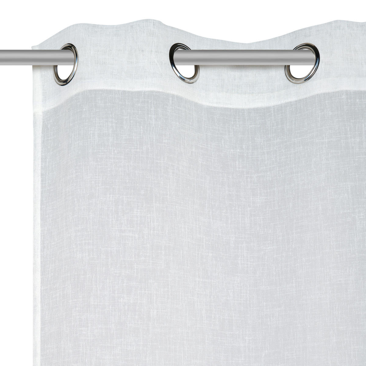 ZÁVĚS S OČKY, poloprůhledné, 140/245 cm - bílá, Basics, textil (140/245cm) - Esposa
