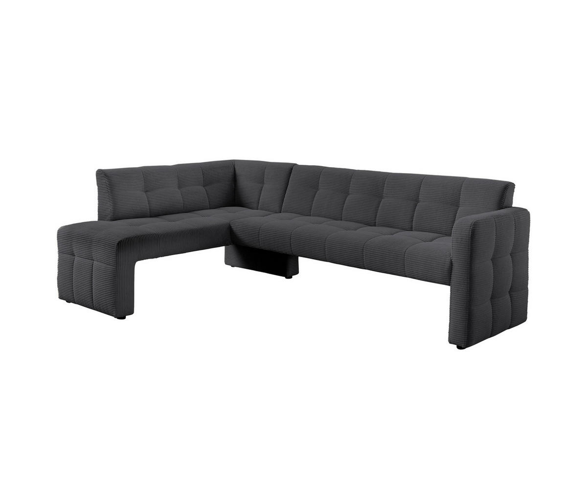 ECKBANK 245/157 cm  in Anthrazit  - Anthrazit/Schwarz, MODERN, Holz/Holzwerkstoff (245/157cm) - Livetastic
