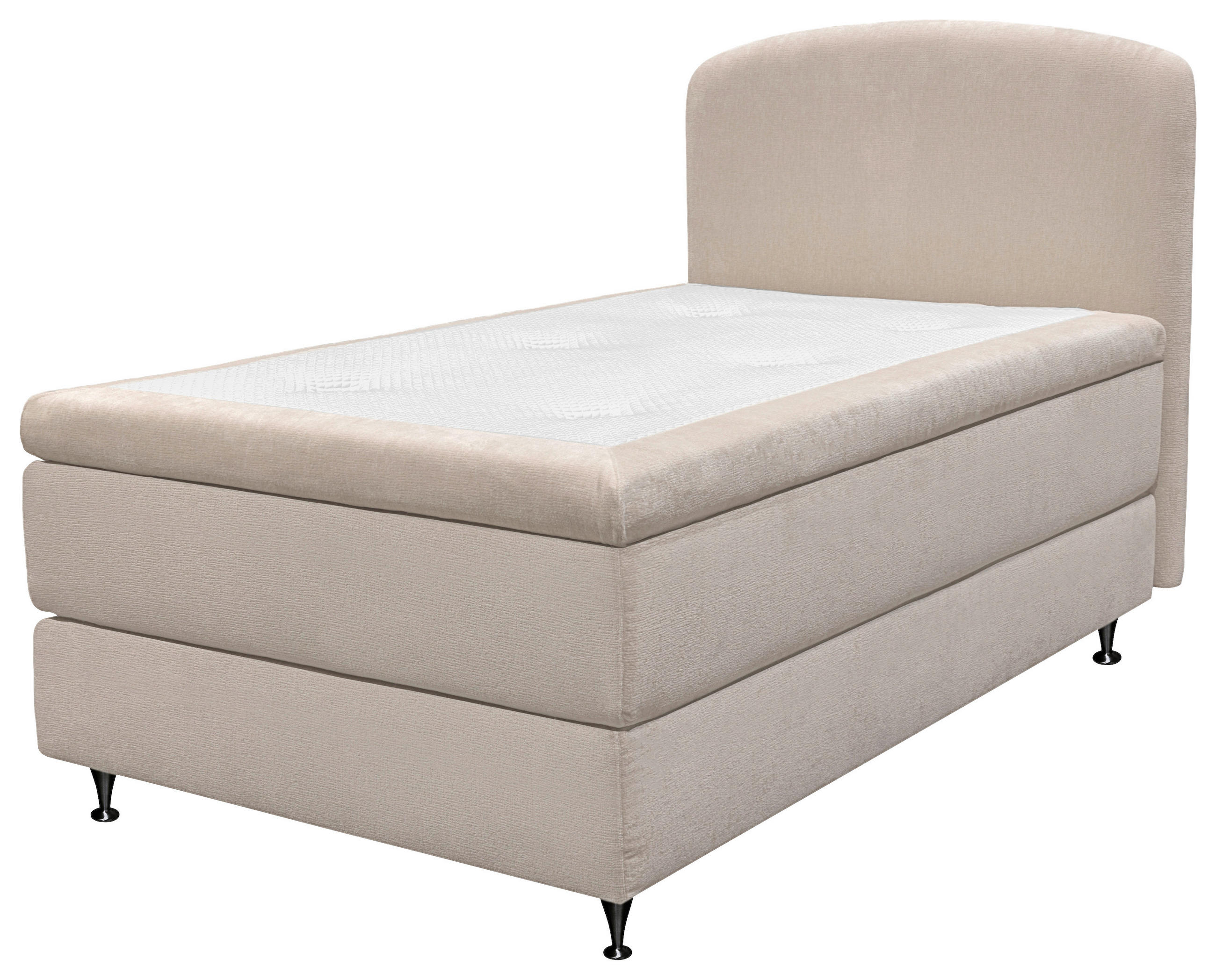 KONTINENTALSÄNG 120/200 cm  i grå  - svart/grå, Klassisk, metall/trä (120/200cm) - Visionight