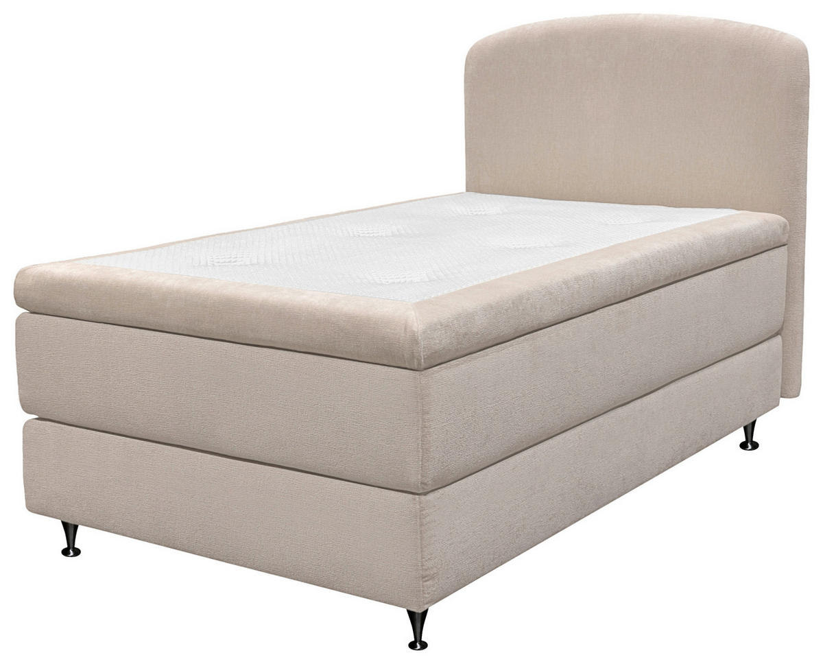 KONTINENTALSÄNG 120/200 cm  i grå  - svart/grå, Klassisk, metall/trä (120/200cm) - Visionight