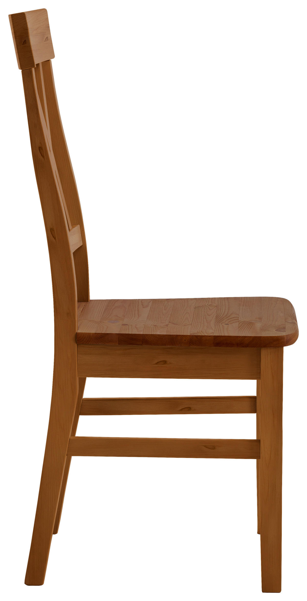 STUHL Bernsteinfarben Kiefer massiv  - Bernsteinfarben, ROMANTIK / LANDHAUS, Holz (45/94/43cm) - Boxxx