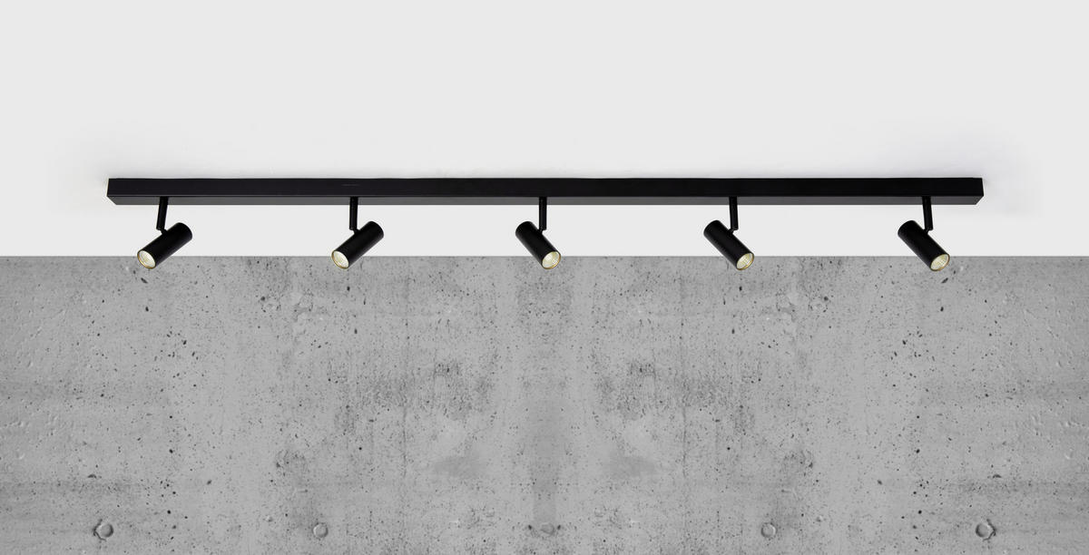 DECKENSTRAHLER 118/12/3,5 cm   - Schwarz, Design, Metall (118/12/3,5cm) - Nordlux