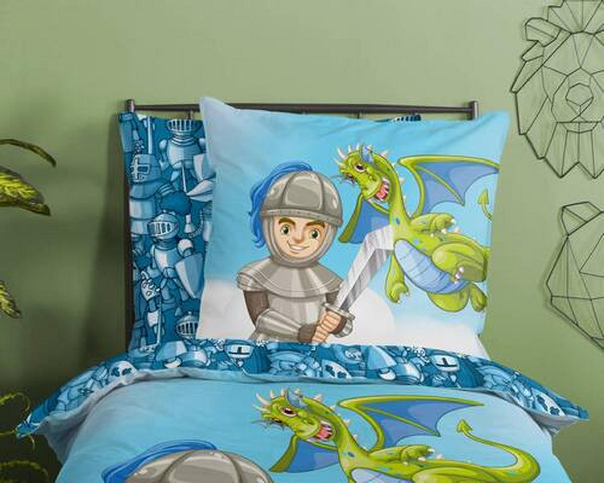JUGENDBETTWÄSCHE Knight Renforcé 135/200 cm  - Multicolor, Design, Textil (135/200cm)