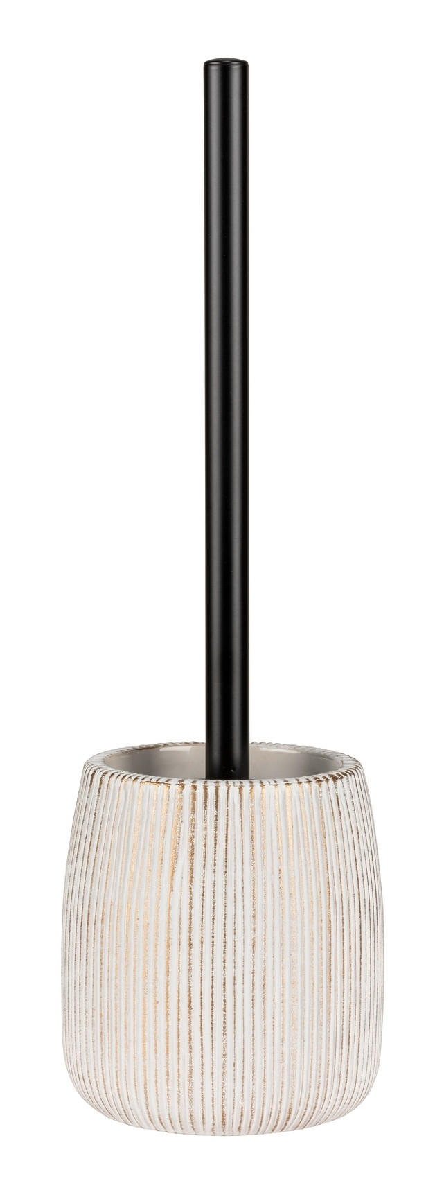 WC-BÜRSTENGARNITUR - Goldfarben/Schwarz, Basics, Keramik/Kunststoff (12/38/12cm) - Schöner Wohnen