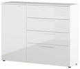 KOMMODE 135/107/40 cm  - Chromfarben/Schwarz, MODERN, Holzwerkstoff/Kunststoff (135/107/40cm) - Germania