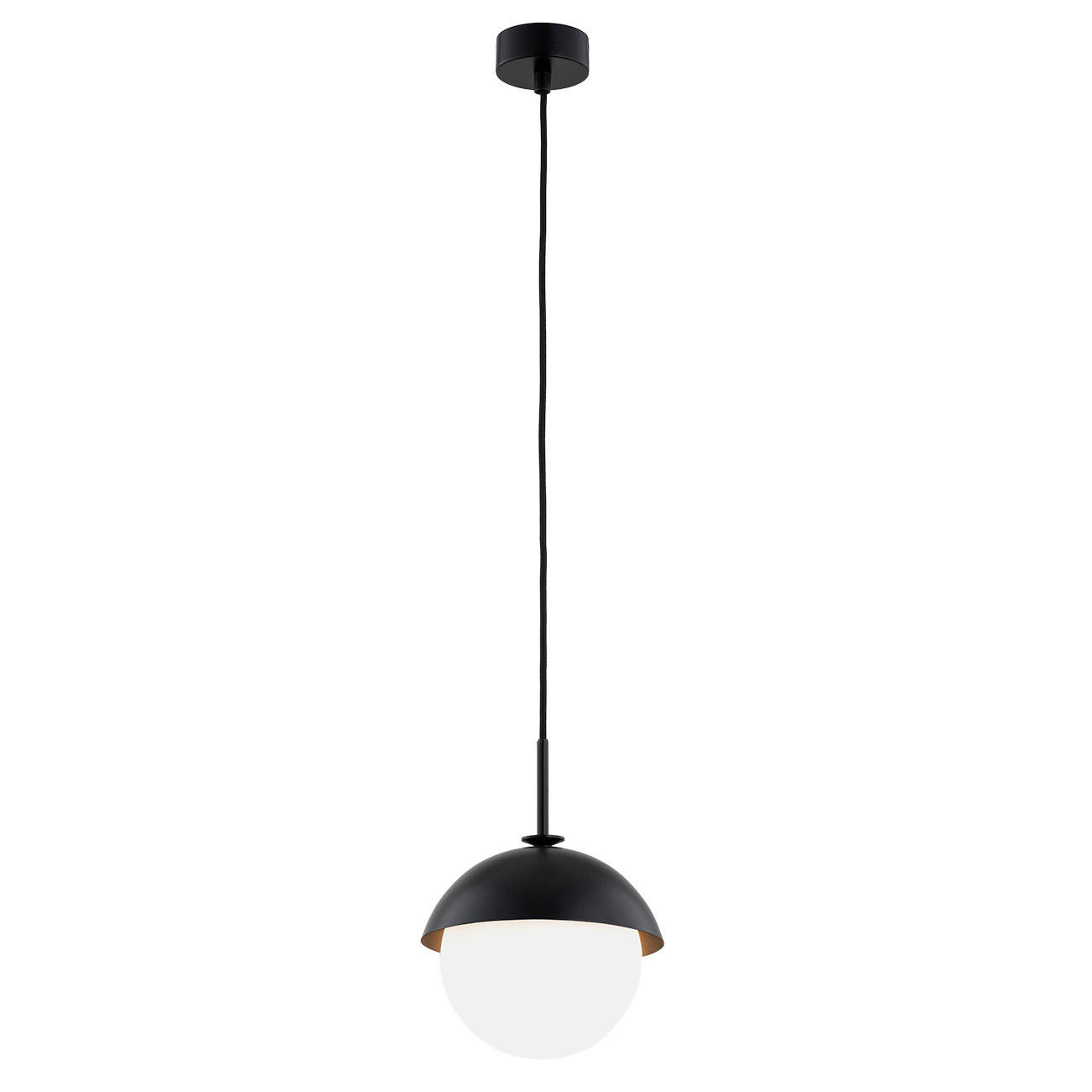 HÄNGELEUCHTE Argon Capello 109/20/20 cm   - Schwarz/Weiß, KONVENTIONELL, Glas/Metall (109/20/20cm)