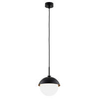 HÄNGELEUCHTE 109/20/20 cm  - Schwarz/Weiß, KONVENTIONELL, Glas/Metall (109/20/20cm)