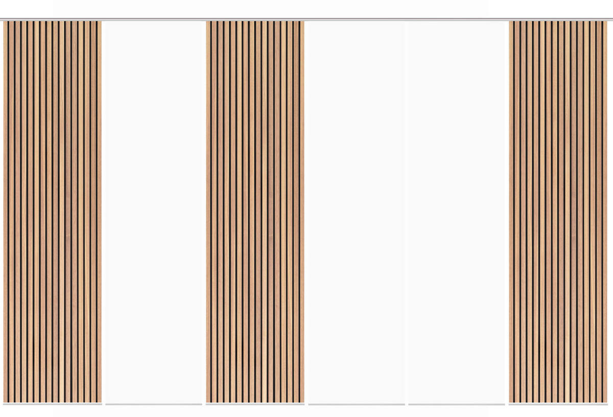 FLÄCHENVORHANG  6 Stück  blickdicht  60/245 cm   - Braun, Trend, Textil (60/245cm)