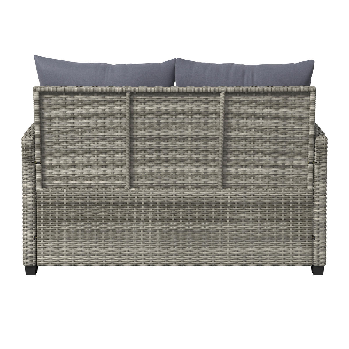 GARTENBANK 120/76/67 cm  in Grau, Dunkelgrau  - Dunkelgrau/Schwarz, MODERN, Kunststoff/Textil (120/76/67cm) - Ambia Garden