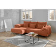 ECKSOFA in Cord Rostfarben  176/311 cm  - Rostfarben/Schwarz, KONVENTIONELL, Textil/Metall (176/311cm) - Carryhome