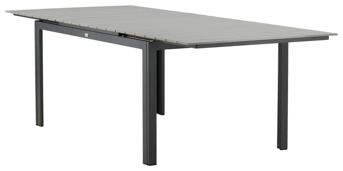 GARTENTISCH 160/100/75 cm Metall rechteckig  - Schwarz/Grau, KONVENTIONELL, Metall (160/100/75cm) - Gardenson
