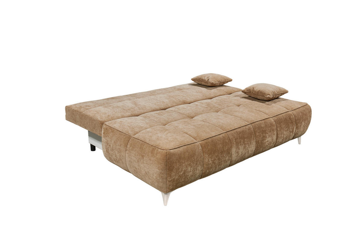 SCHLAFSOFA ELISA Webstoff Braun  inkl. Bettkasten  - Kaschmir/Braun, MODERN, Kunststoff/Textil (215/96/106cm) - MID.YOU