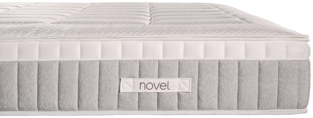 BOXSPRINGMATRATZE 90/200 cm, Höhe ca.: 30 cm,  - Weiß/Grau, Basics, Textil (90/200cm) - Novel