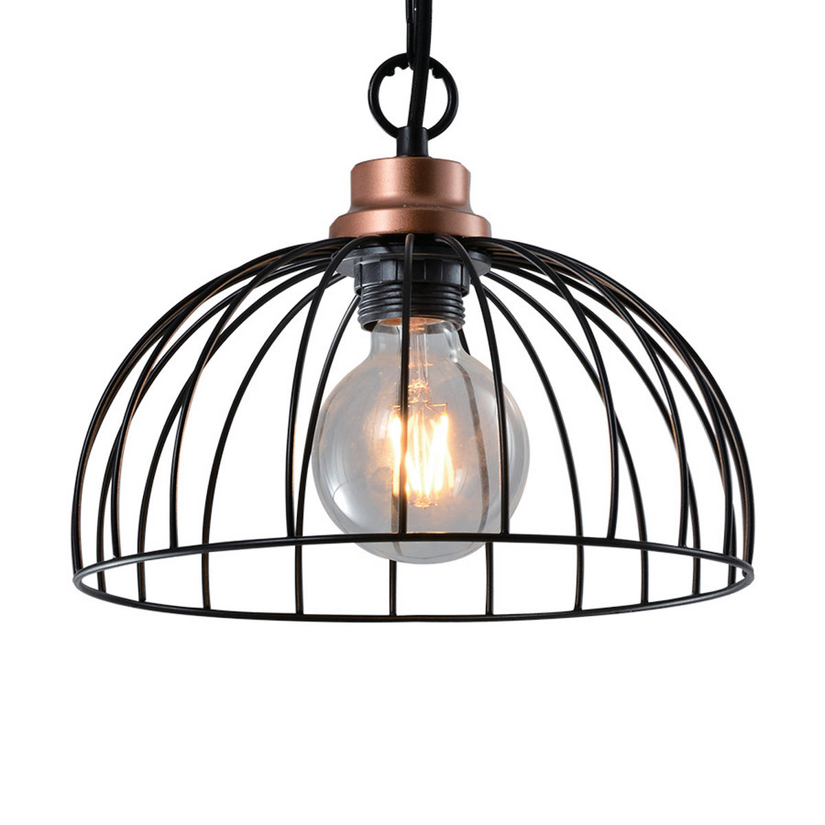 LUSTRĂ  - arămiu/negru, Basics, metal (25/25/80cm)