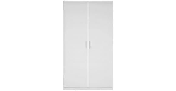 KLEIDERSCHRANK in Weiß - Silberfarben/Weiß, KONVENTIONELL, Holzwerkstoff/Metall (106/194/54cm) - Xora