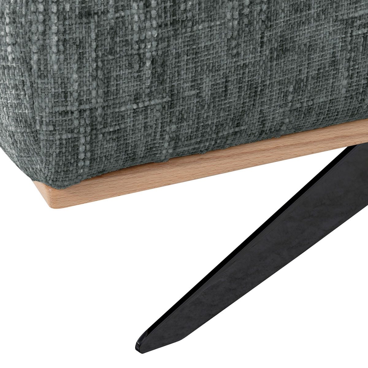 ECKSOFA PORTLAND Anthrazit Struktur Kopfteilverstellung  - Anthrazit/Schwarz, Design, Holz/Textil (295/187cm) - Livetastic