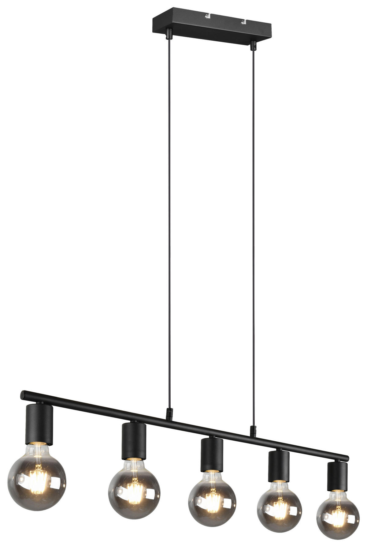 HÄNGELEUCHTE 82,5/150/8,5 cm   - Schwarz, Design, Metall (82,5/150/8,5cm) - P & B