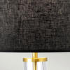 TISCHLEUCHTE 36/67 cm   - Messingfarben, KONVENTIONELL, Glas/Textil (36/67cm) - Elstead Lighting