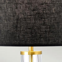 TISCHLEUCHTE 36/67 cm   - Messingfarben, KONVENTIONELL, Glas/Textil (36/67cm) - Elstead Lighting