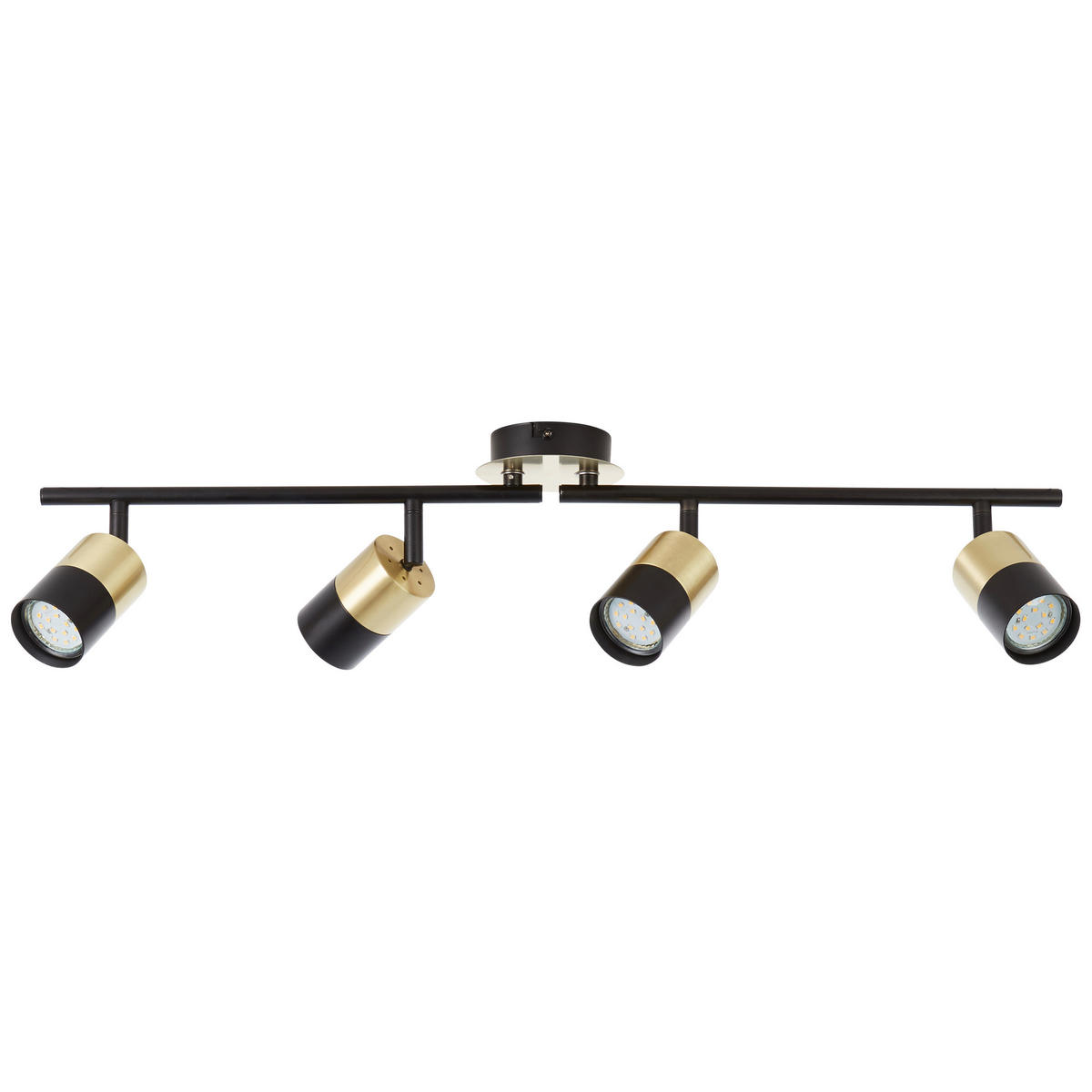 DECKENLEUCHTE Maribel 76,5/16,8/18 cm   - Messingfarben/Schwarz, Design, Metall (76,5/16,8/18cm) - Brilliant