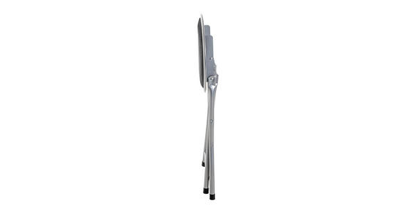 KLAPPHOCKER Lederlook Schwarz, Alufarben - Alufarben/Schwarz, Design, Textil/Metall (30/45/30cm) - Carryhome