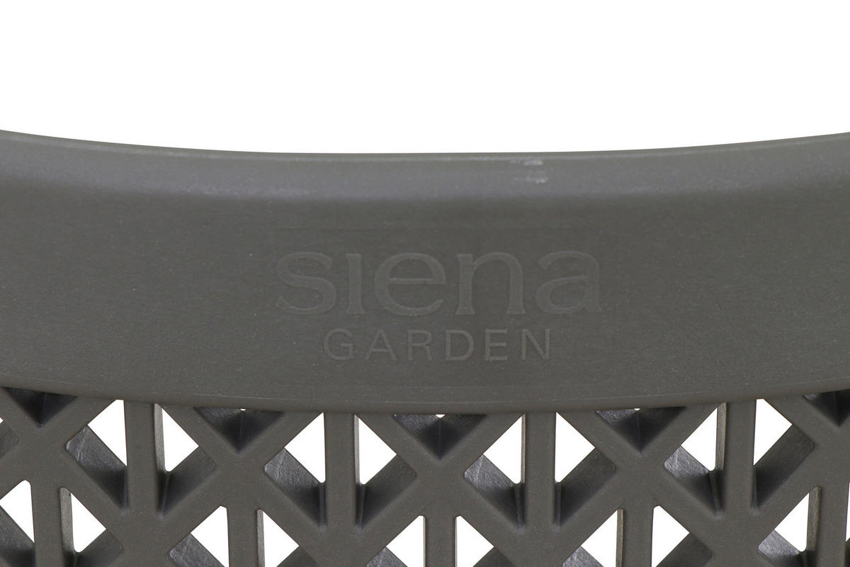 GARTENGARNITUR 5-teilig Stahl  - Grau, Basics, Kunststoff/Metall (90/81/160cm) - Siena Garden