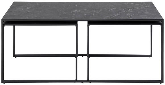 COUCHTISCHSET Schwarz - Schwarz, KONVENTIONELL, Holzwerkstoff/Metall (56-120/56-60/44-48cm) - Carryhome