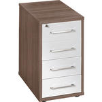 ANSTELLCONTAINER 43,8/75,6/80 cm  - Silberfarben/Trüffeleichefarben, KONVENTIONELL, Holzwerkstoff/Kunststoff (43,8/75,6/80cm) - Voleo