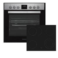 HERDSET HS3000-33 - Edelstahlfarben/Schwarz, Trend, Glas/Metall (59,5/59,5/56,5cm) - Respekta
