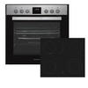 HERDSET HS3000-33  - Edelstahlfarben/Schwarz, Trend, Glas/Metall (59,5/59,5/56,5cm) - Respekta