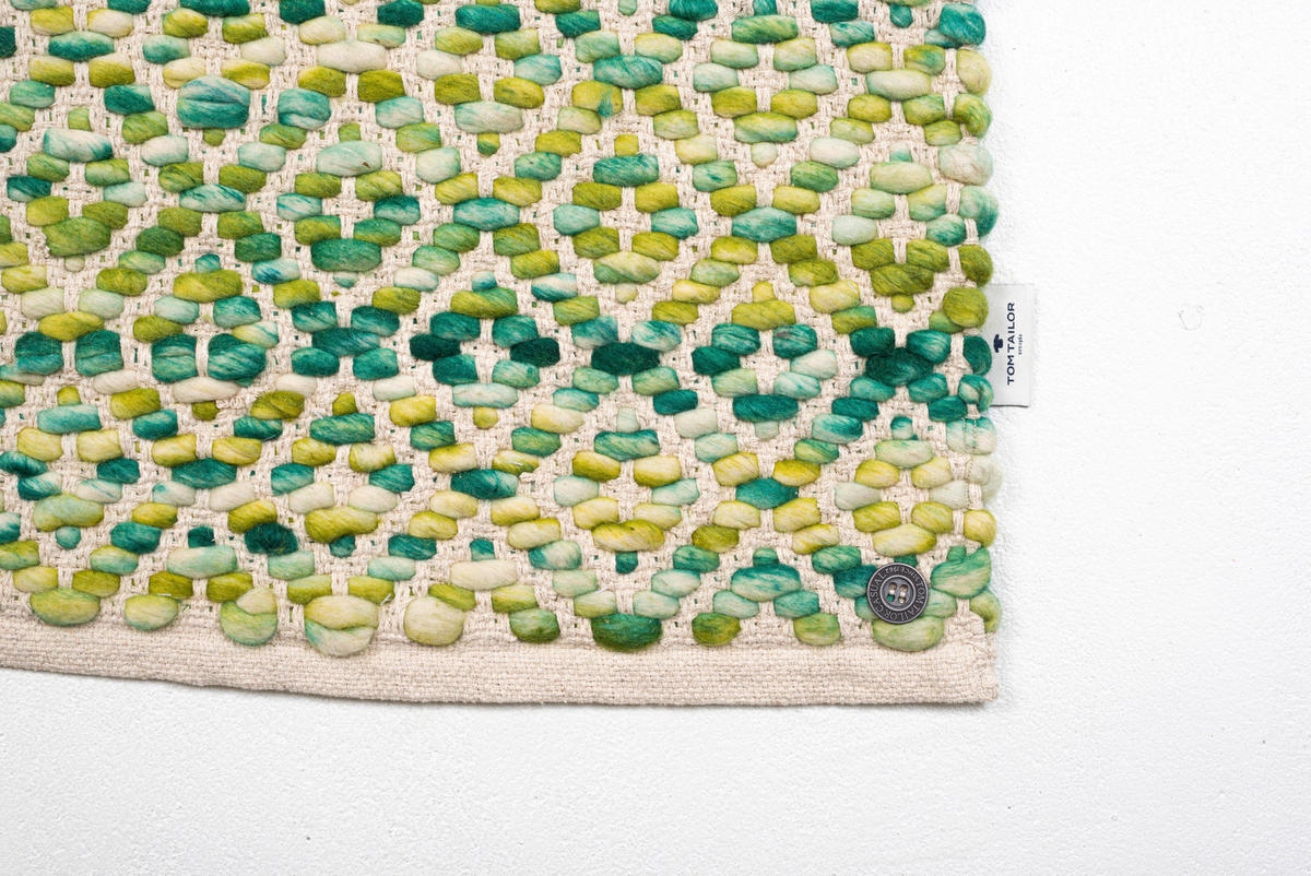 HANDWEBTEPPICH 85/155 cm Grün  - Grün, Design, Textil (85/155cm) - Tom Tailor