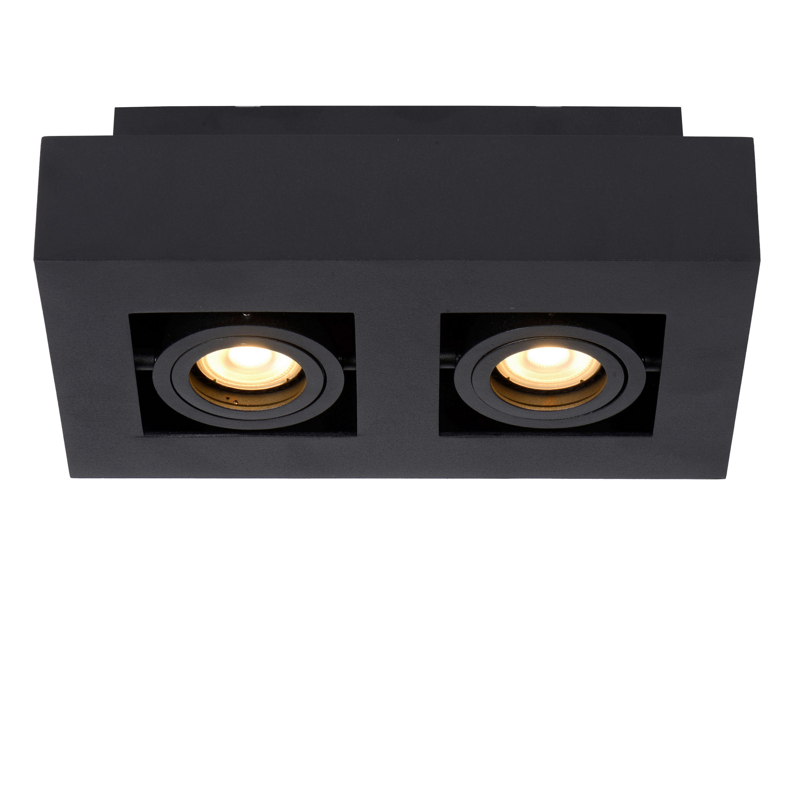 LED-DECKENLEUCHTE    25/14/8.8 cm  - Schwarz, Basics (25/14/8.8cm) - Lucide