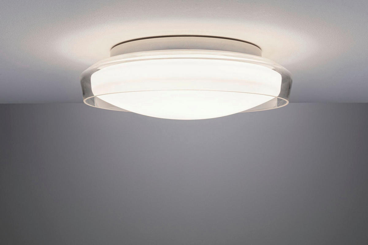 DECKENLEUCHTE Luena 35,0/11,0 cm   - Chromfarben, Basics, Glas/Metall (35,0/11,0cm) - Paulmann