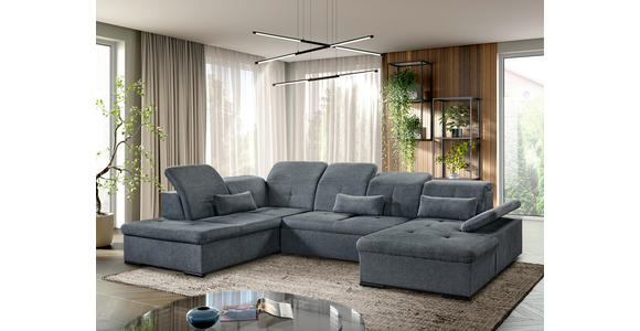 WOHNLANDSCHAFT  in Chenille Dunkelgrau  - Dunkelgrau/Grau, KONVENTIONELL, Kunststoff/Textil (188/340/240cm) - Carryhome