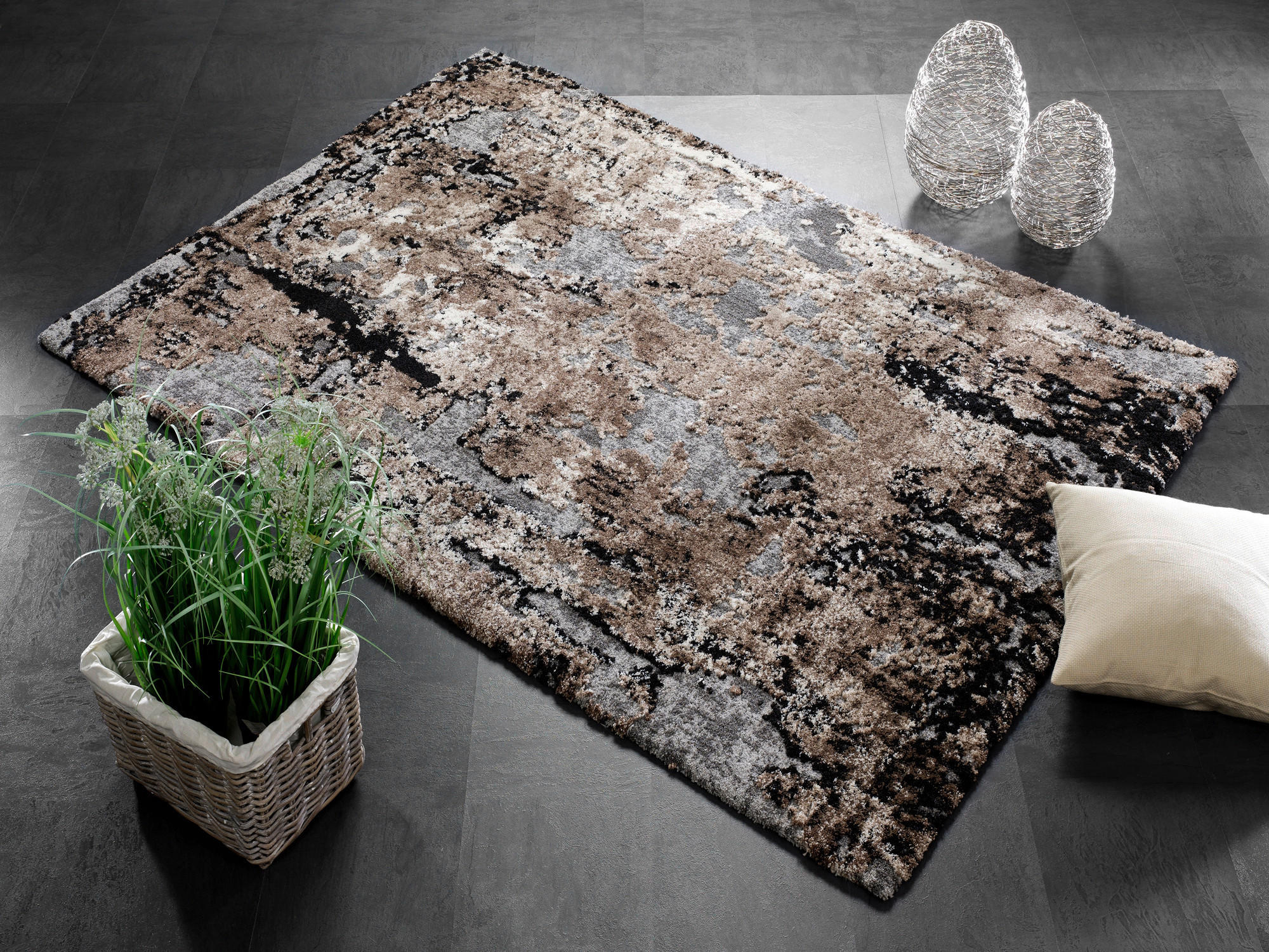 TKANÝ KOBEREC, 160/230 cm, hnědá, béžová - hnědá/béžová, Design, textil (160/230cm) - Novel
