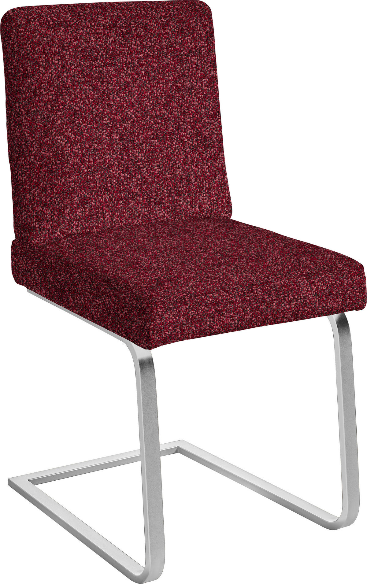 SCHWINGSTUHL  in Stahl Chenille  - Chromfarben/Rot, Design, Textil/Metall (46/92/60cm) - Dieter Knoll