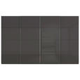 SCHWEBETÜRENSCHRANK 361/223/68 cm 4-türig Graphitfarben, Schwarz  - Chromfarben/Graphitfarben, Design, Glas/Holzwerkstoff (361/223/68cm) - Novel