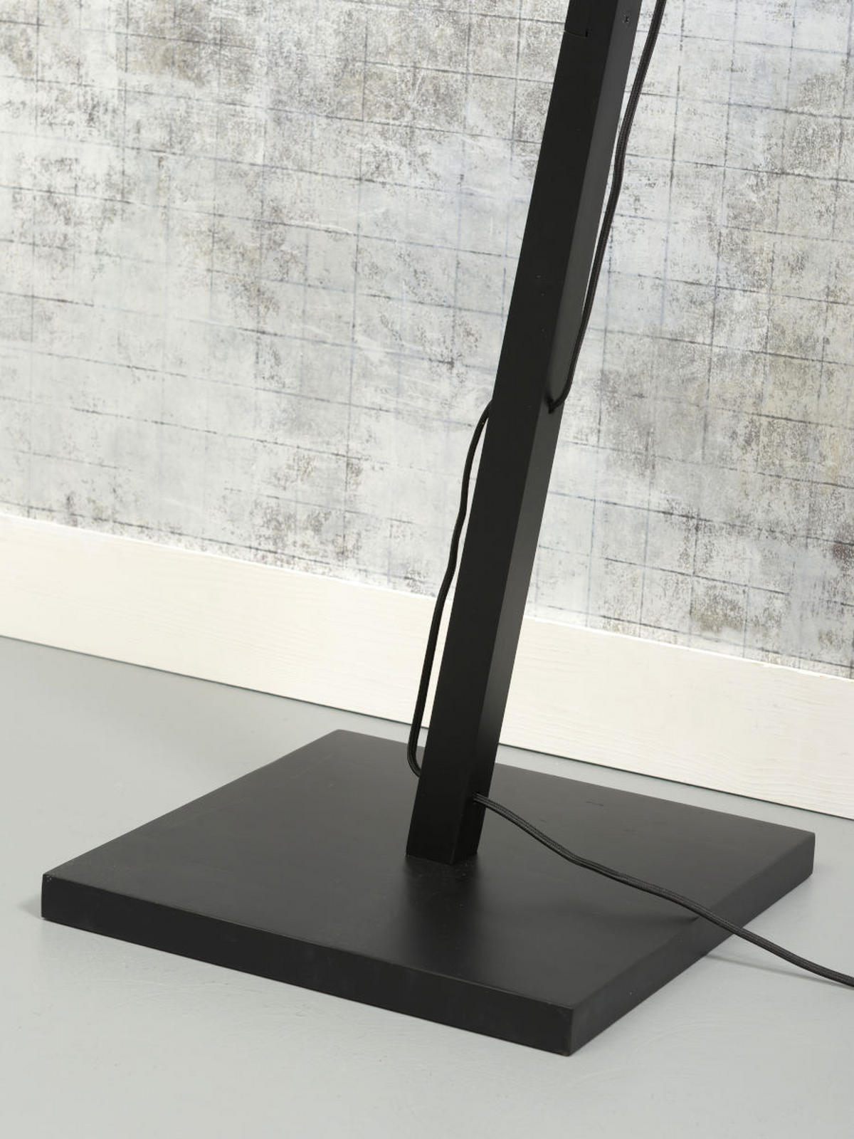 STEHLEUCHTE  47/176/23 cm   - Dunkelgrau/Schwarz, Design, Naturmaterialien (47/176/23cm) - Good & Mojo