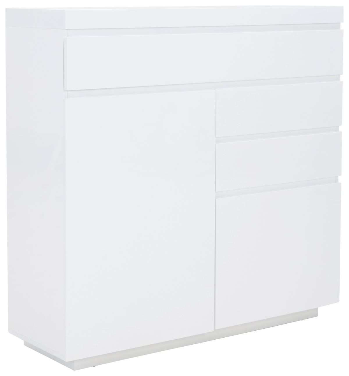 KOMMODE  in 121/119/40 cm  - Weiß Hochglanz, Design, Holzwerkstoff (121/119/40cm) - Xora