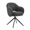 ARMLEHNSTUHL  in Cord  - Dunkelgrau/Schwarz, MODERN, Textil/Metall (58/84/60cm) - Livetastic