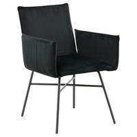 STOL stål sammet  - svart, Design, metall/textil (57/87/60cm) - Livetastic