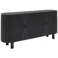 SIDEBOARD  in 180/80/40 cm  - Schwarz, Trend, Holz/Metall (180/80/40cm) - Ambia Home
