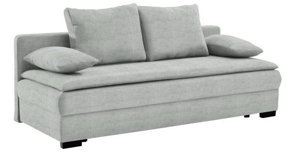 SCHLAFSOFA in Webstoff Hellgrau  - Hellgrau/Schwarz, KONVENTIONELL, Kunststoff/Textil (207/94cm) - Venda