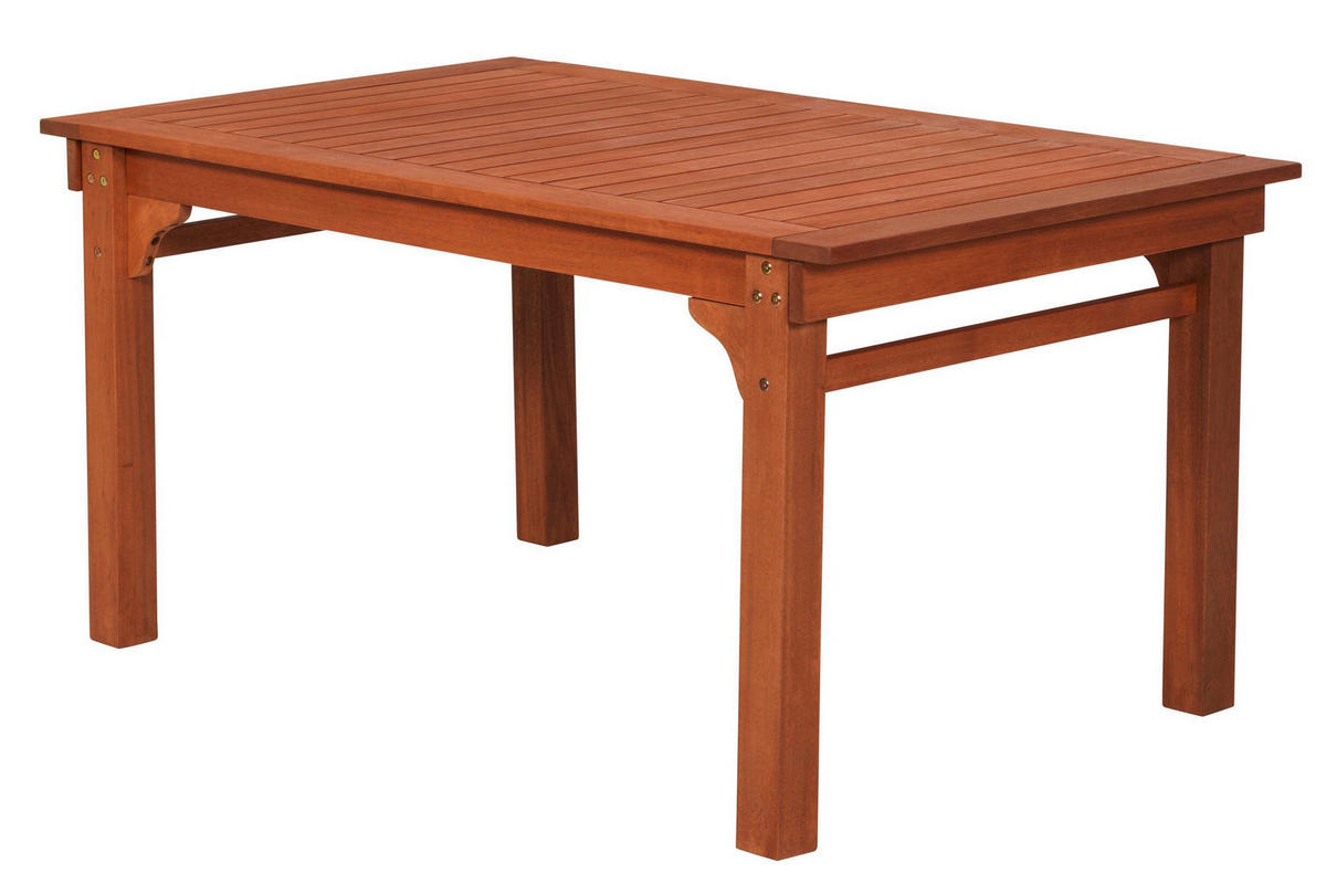 GARTENTISCHGRUPPE Eukalyptusholz Hartholz  - Eukalyptusholzfarben, KONVENTIONELL, Holz - Gardenson